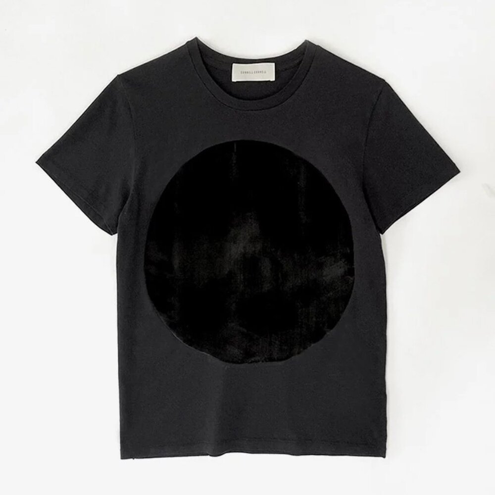 NWOT Correll Correll Black on Black Velvet T-Shirt